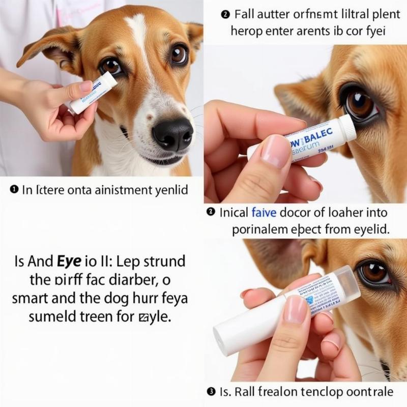 Applying Neo Poly Bac Ophthalmic Ointment to a Dog's Eye