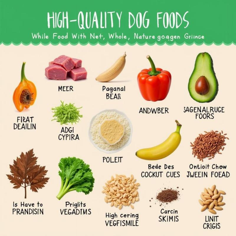 High-quality dog food ingredients