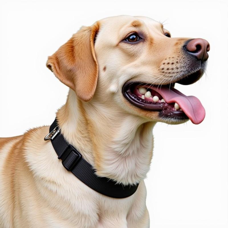 Dog Wearing a Nylon Slip Collar