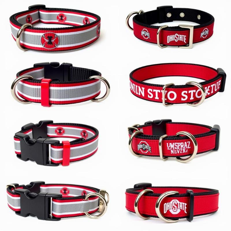 Ohio State University Dog Collars in Different Styles