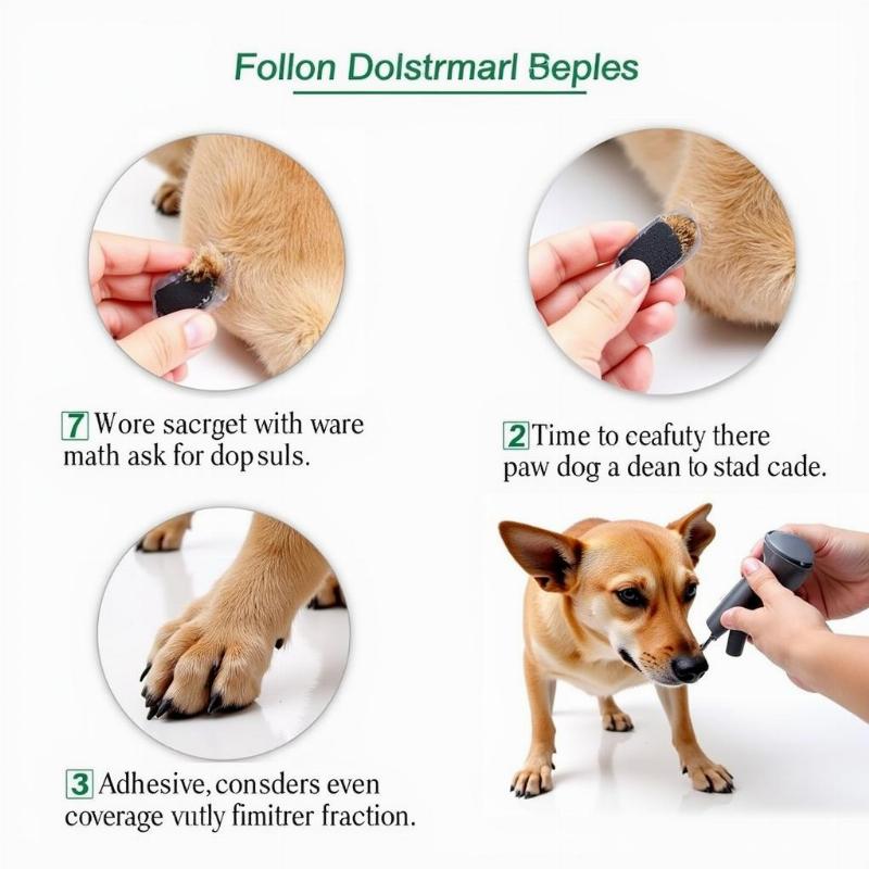 Applying Paw Friction Kit to Dog's Paws