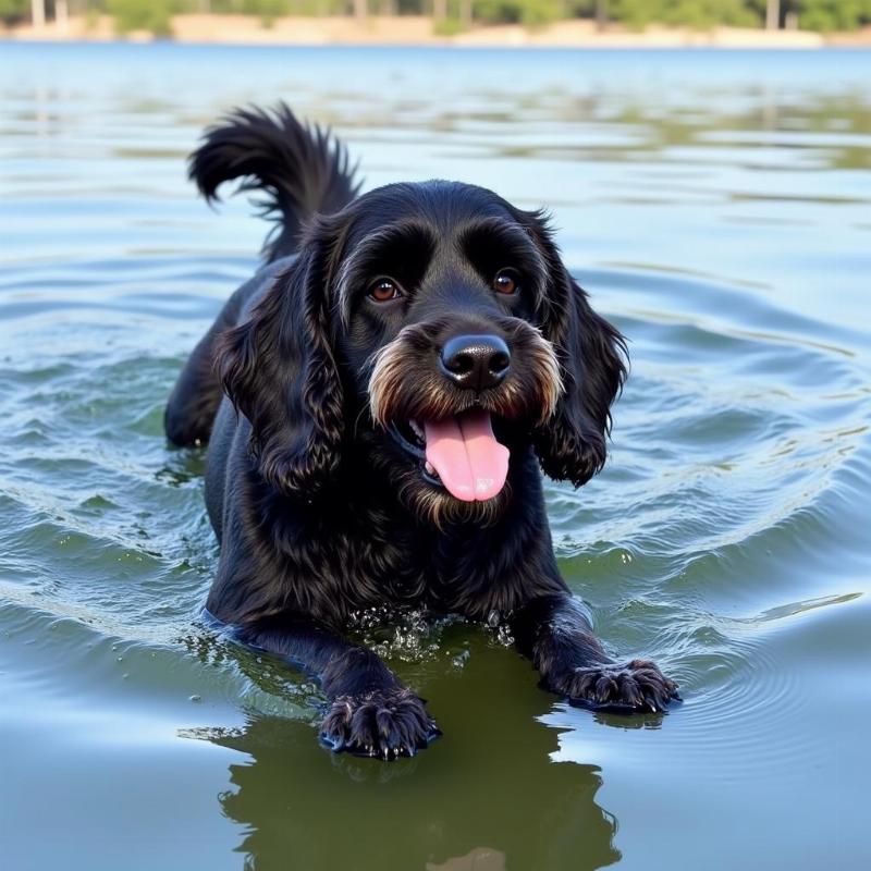 Portuguese Water Dog Swimming