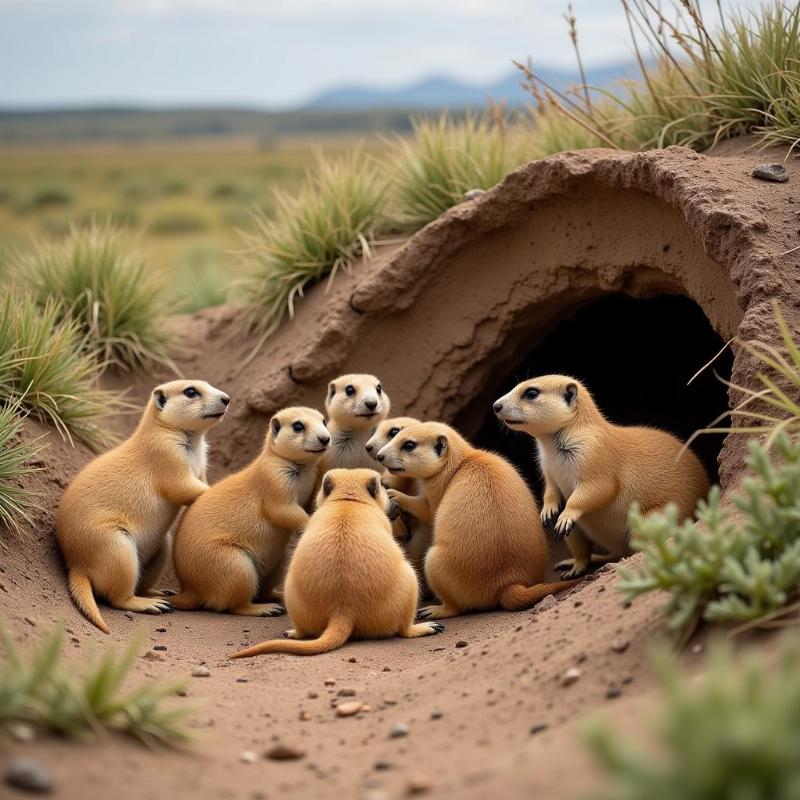 Prairie Dog Family in New Mexico