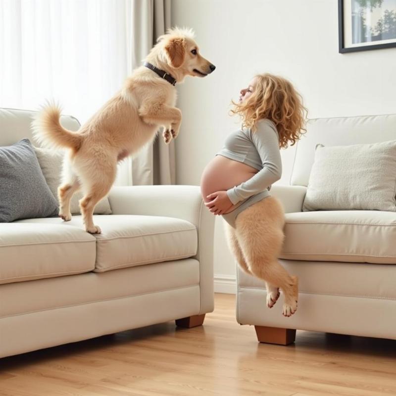 Risks of Pregnant Dog Jumping