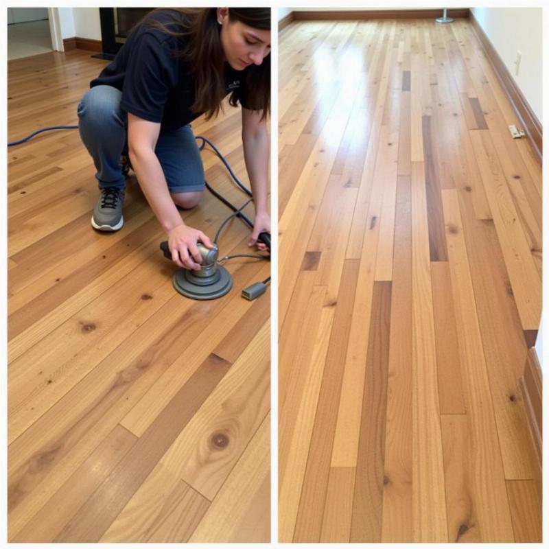 Refinishing a hardwood floor