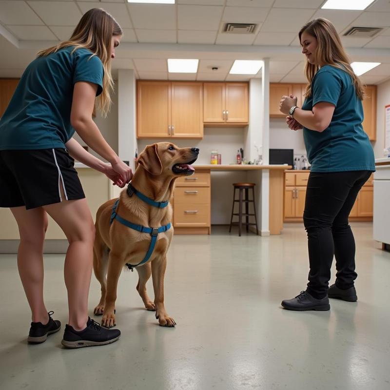 Dog training session at Rocking Paw