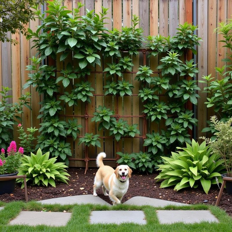 Safe trellis plants for a dog-friendly garden