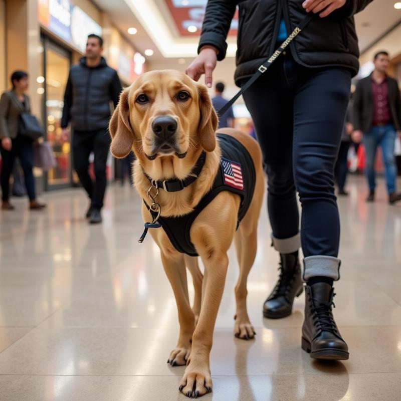 Service Dog with Handler in Public