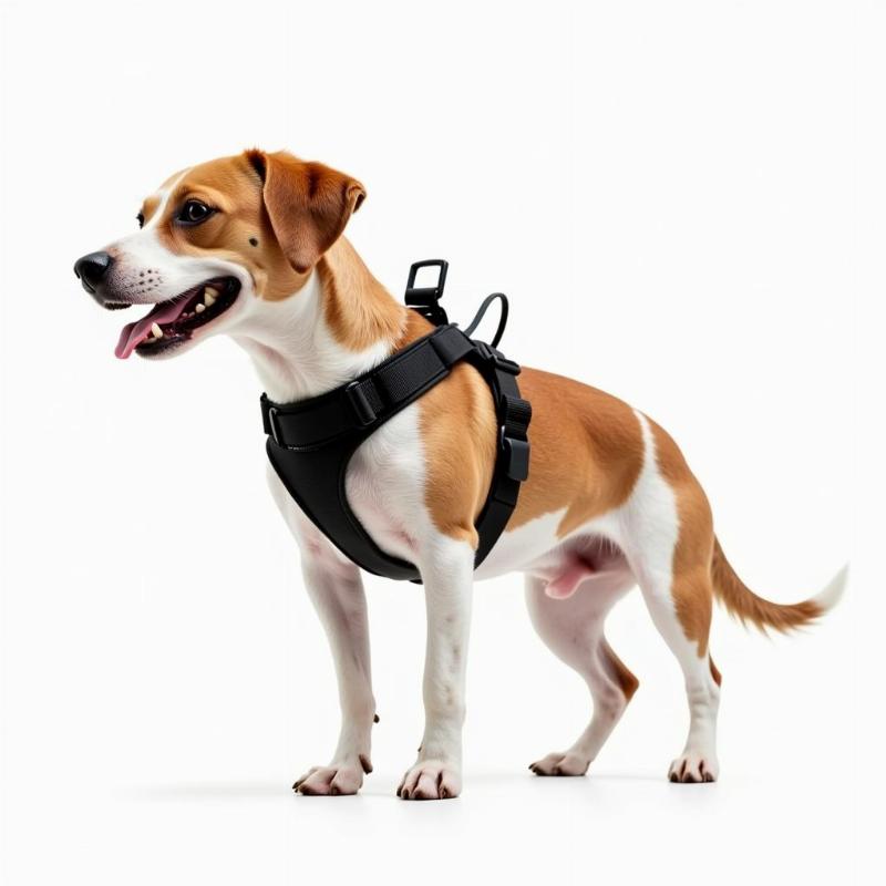 Small Dog Wearing a Harness