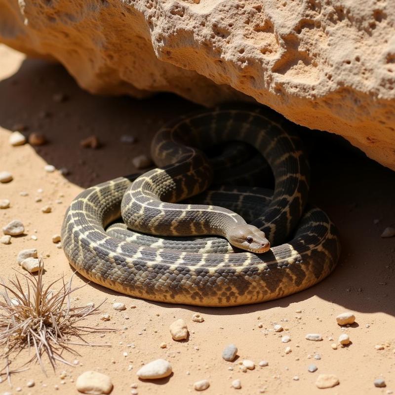 Snake Seeking Shade During Dog Days