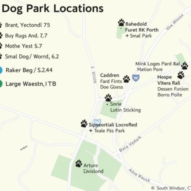 South Windsor CT Dog Park Map