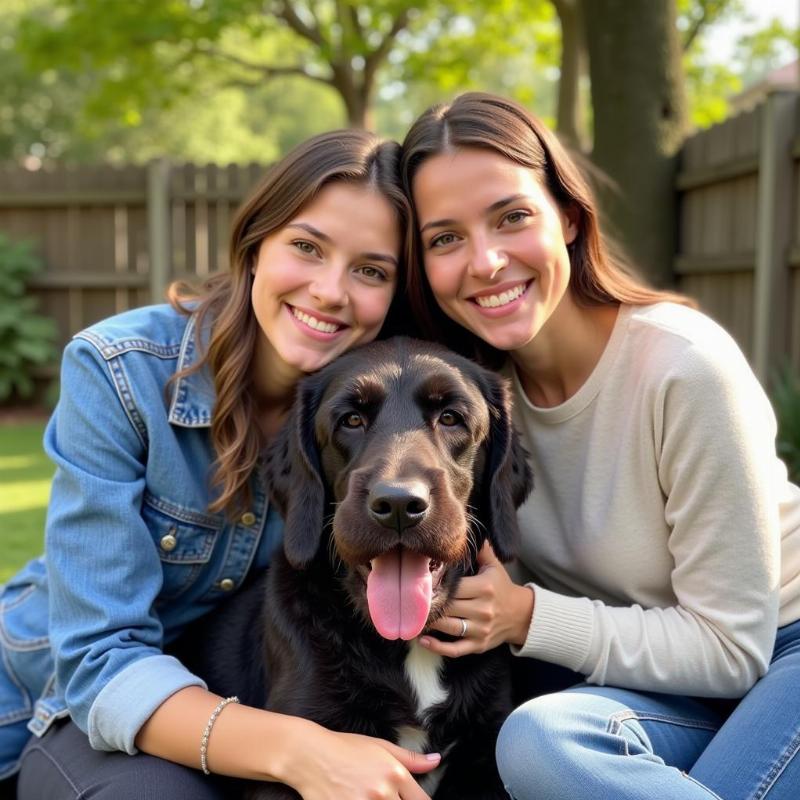 Spanish Water Dog with Family