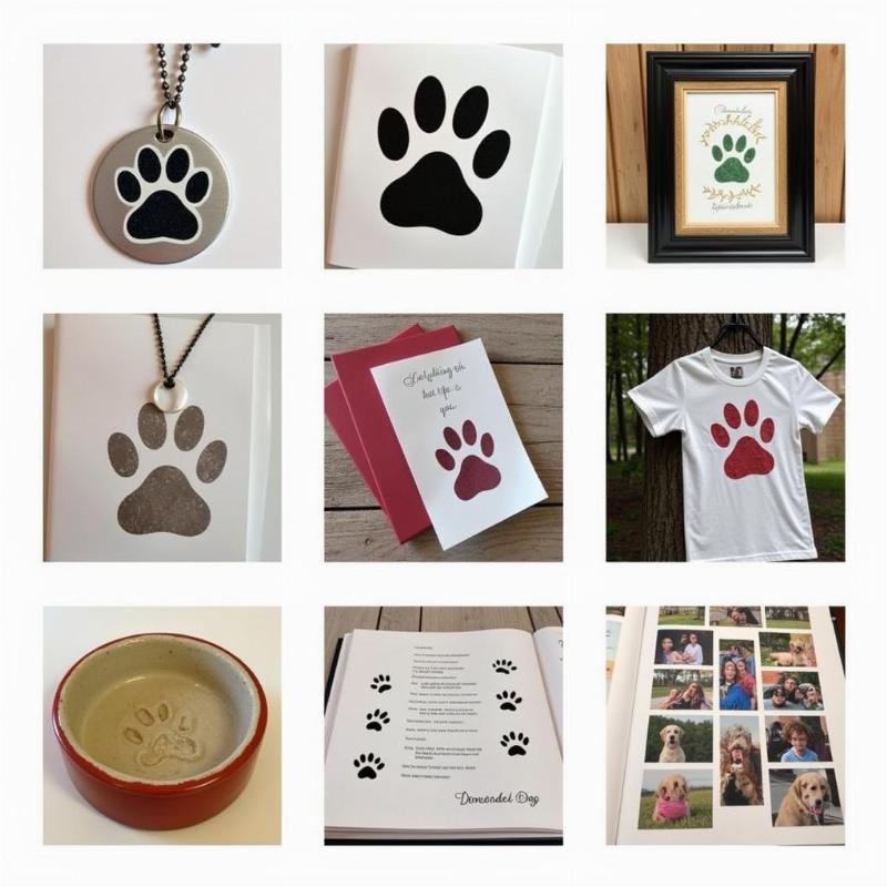 Creative uses for dog paw print ink stamps