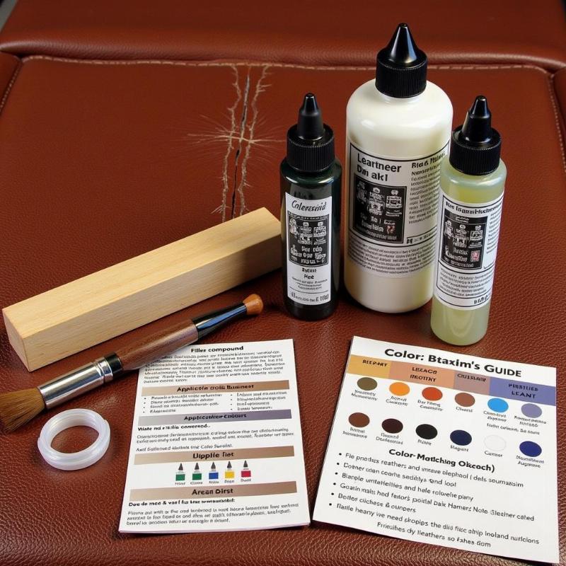 Repairing Deep Scratches on Leather with a Kit