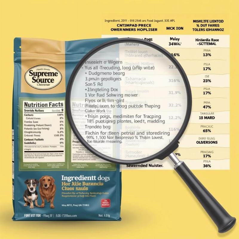 Supreme Source Dog Food Ingredients Analysis