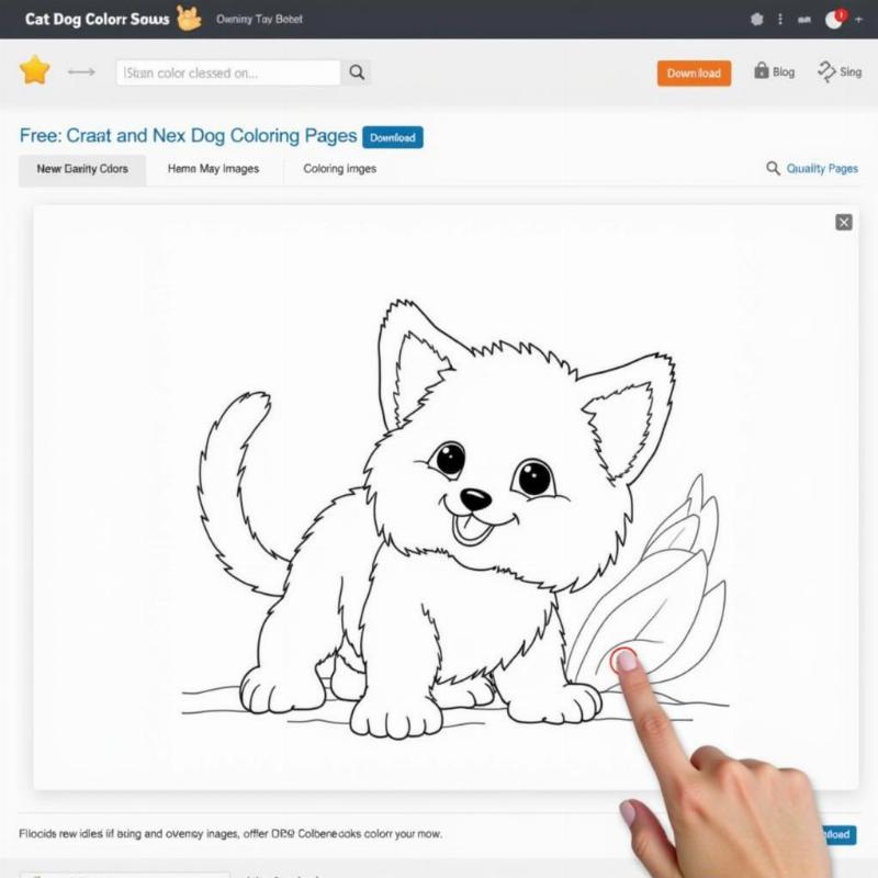 Downloading free printable cat and dog coloring pages