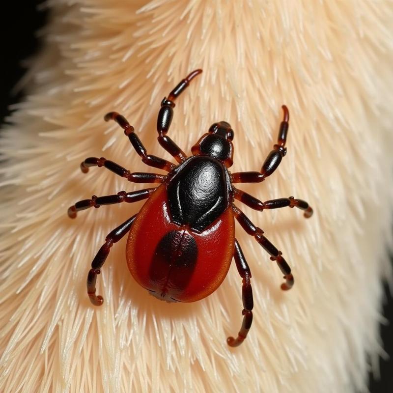 Engorged Tick on Dog