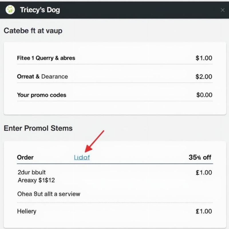 Applying a Tracy's Dog promo code during checkout