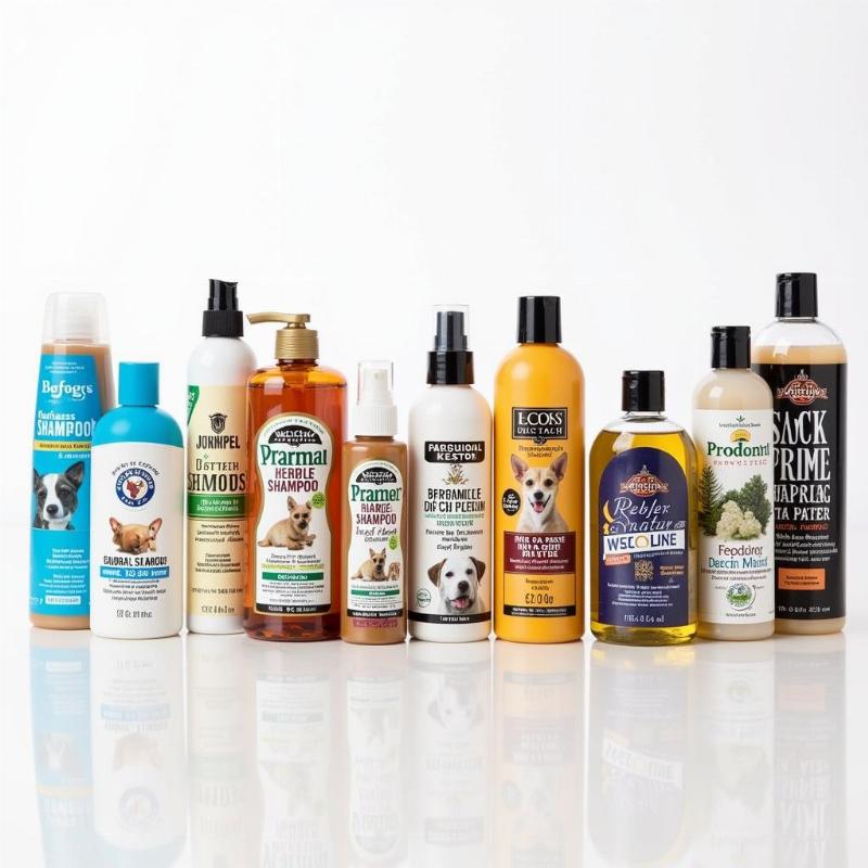 Different types of dog shampoos