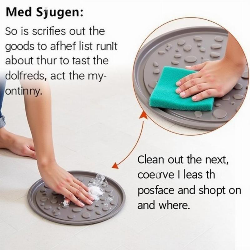 Cleaning a dog food mat