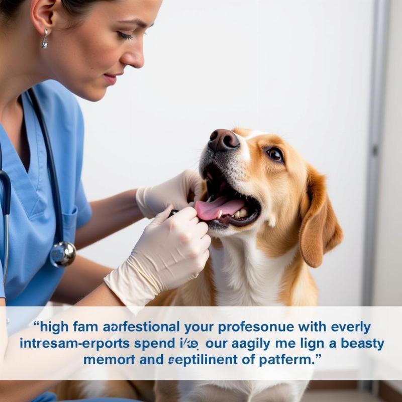 Veterinarian Examining Dog