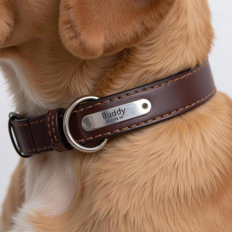 Engraved dog collar with name