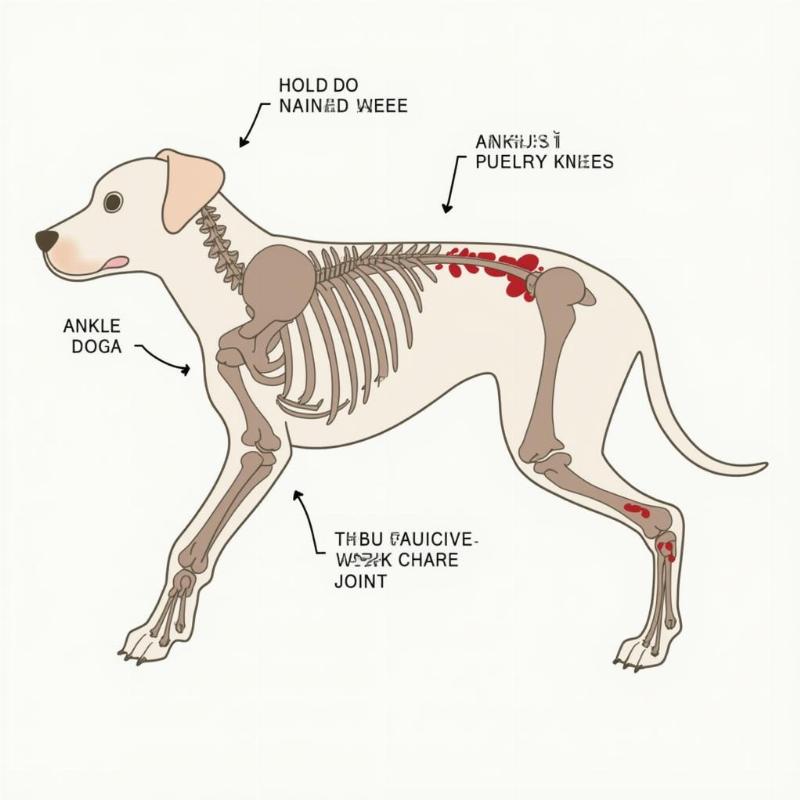 Weakened joints in an older dog