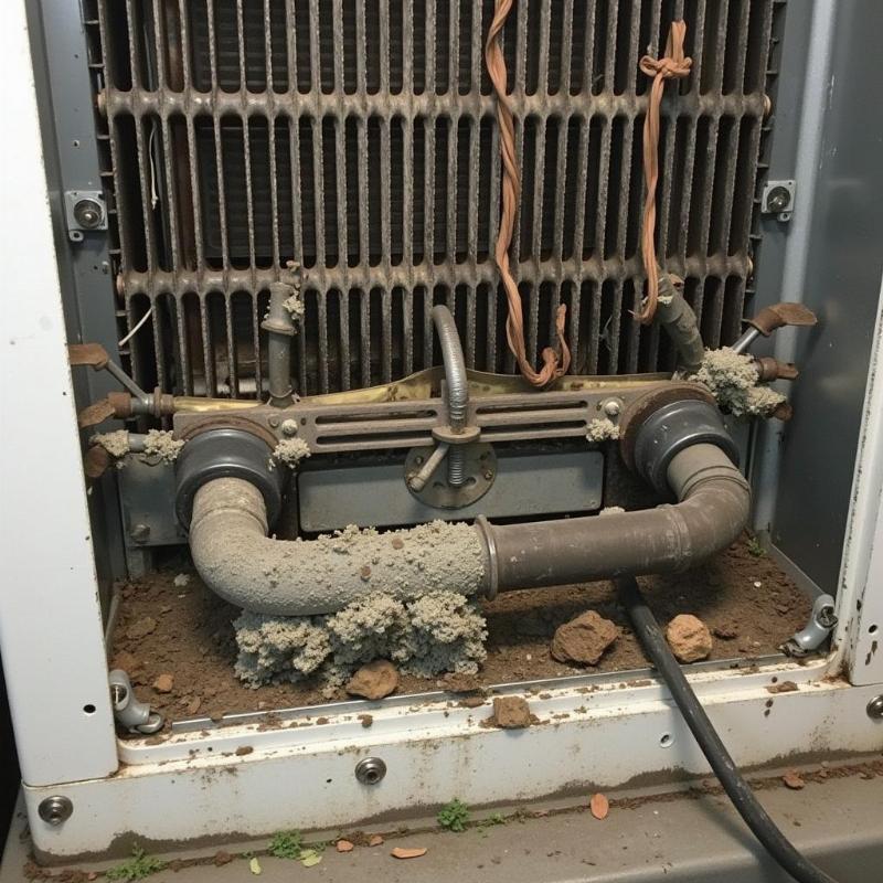 Mold growth inside AC unit