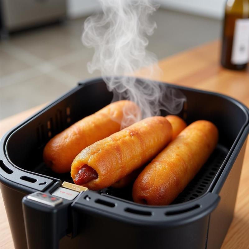 Perfectly Cooked Air Fryer Corn Dogs