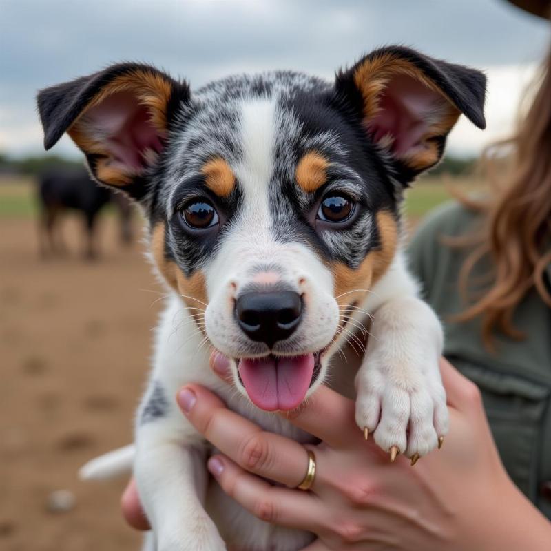 Chó con bò Úc từ một nhà lai tạo ở Texas