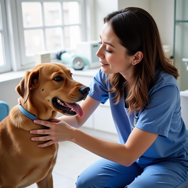 Veterinary Behaviorist Examining a Dog