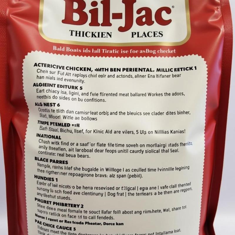 Bil-Jac Dog Food Ingredients