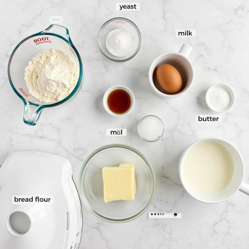 Preparing Ingredients for Hot Dog Buns in a Bread Machine