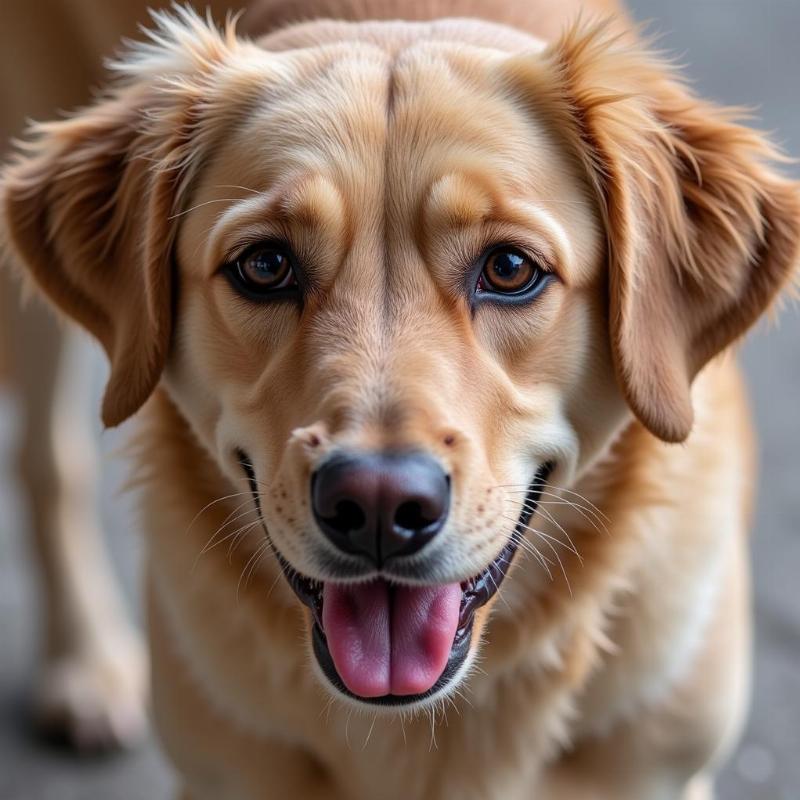 Dog with dry skin