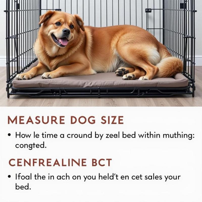 Choosing the right size crate bed for a large dog