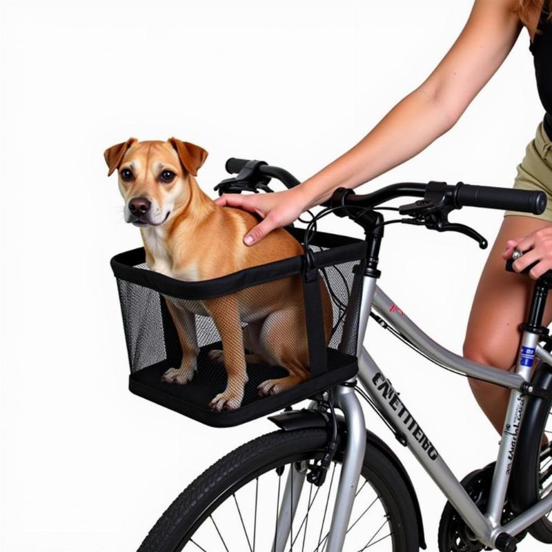 Choosing the right size carrier for your dog on a bike