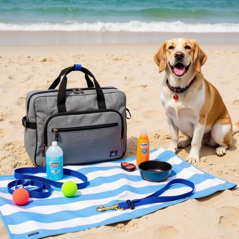 Preparing the essentials for a dog beach trip