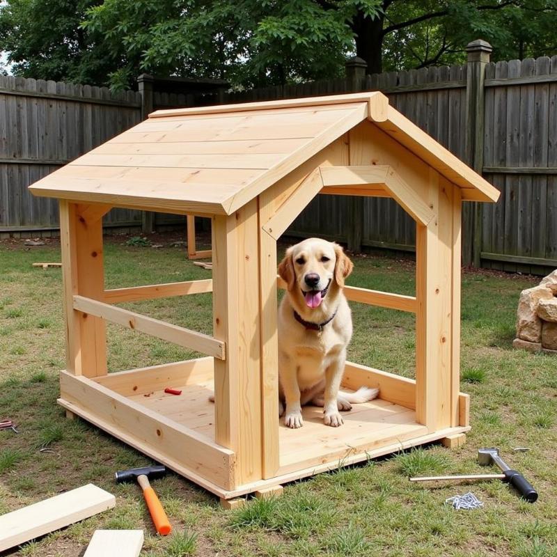 DIY two dog dog house