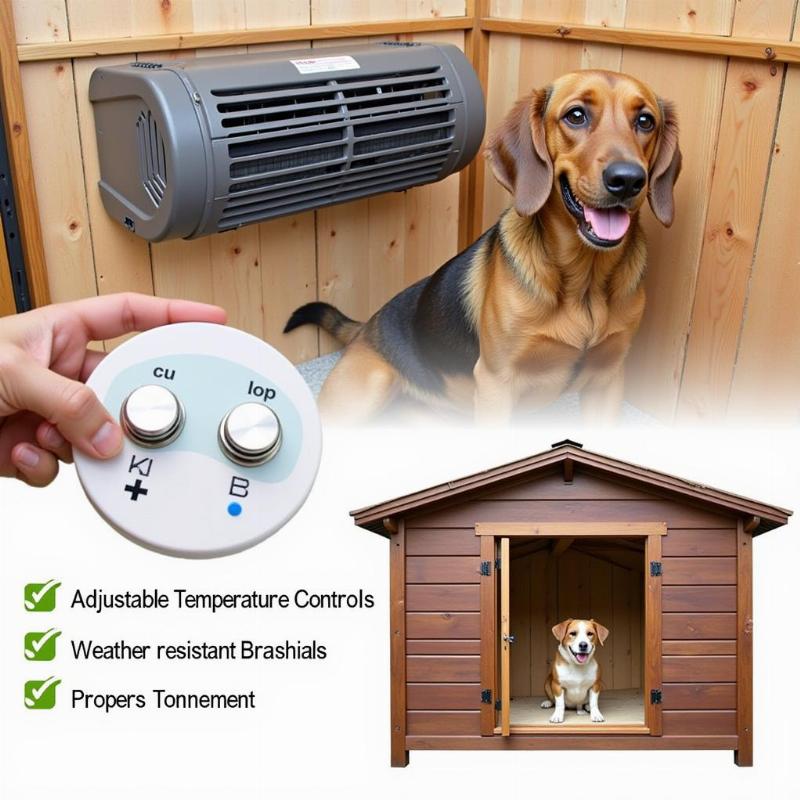 Key features of an air-conditioned dog house