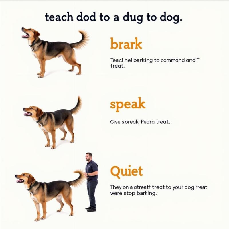 Training a dog to speak and be quiet