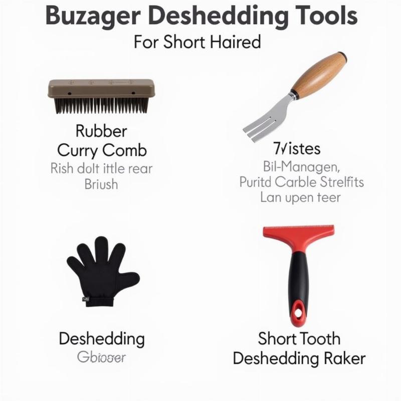 Different deshedding tools for short hair dogs