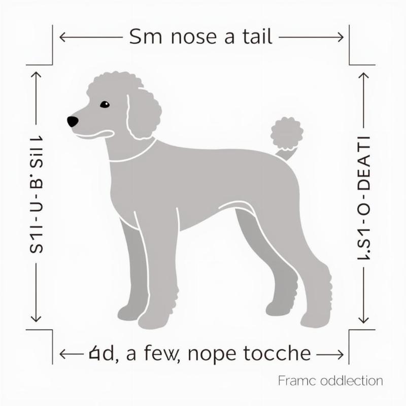 Measuring a Standard Poodle for a crate