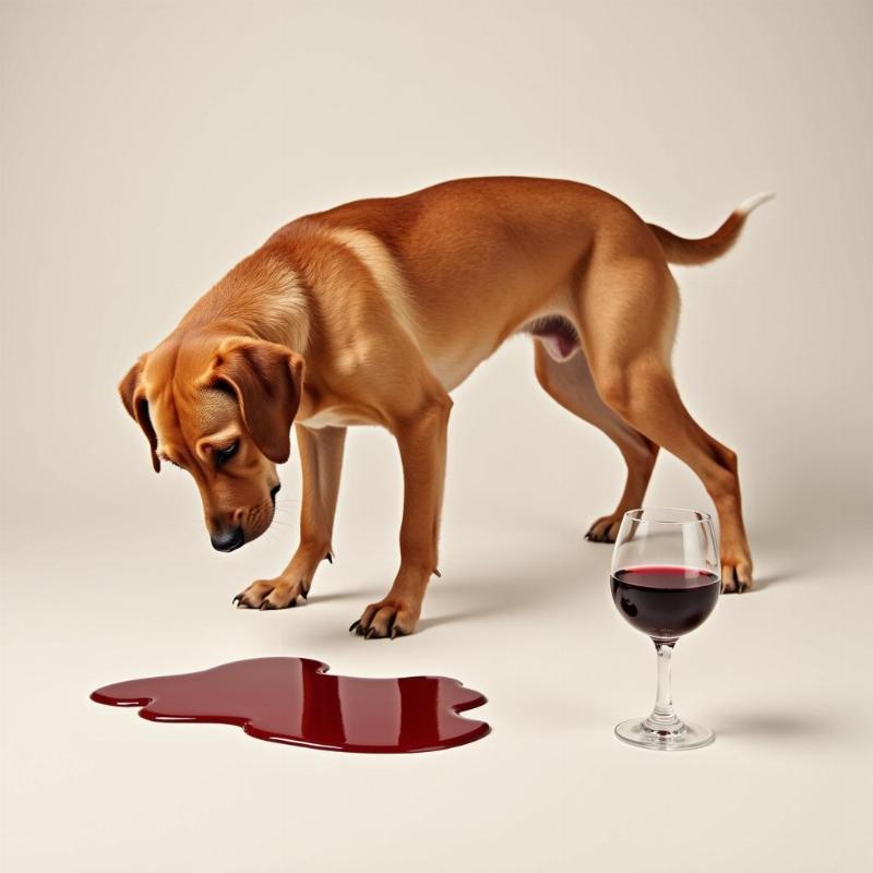 Dog Avoiding Alcohol