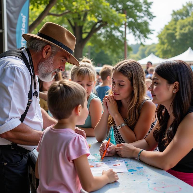 Dog Chapman and his family at the festival