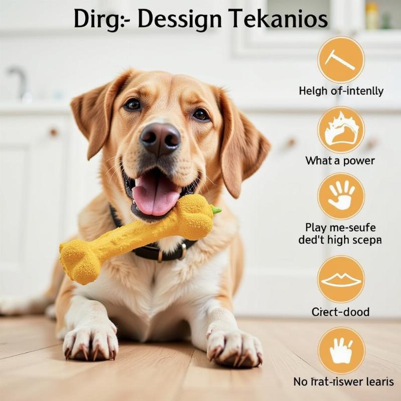 Dog Chewing a Dental Toy