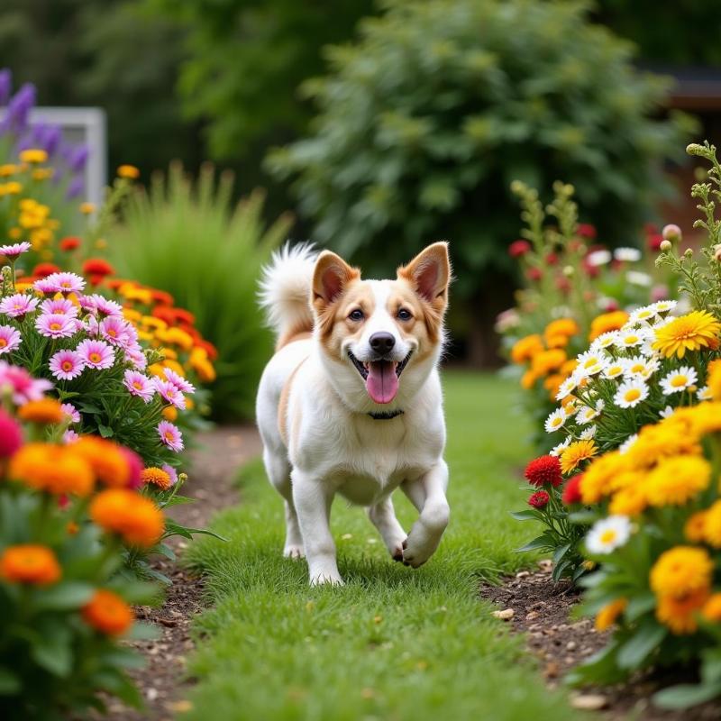 A dog-friendly garden