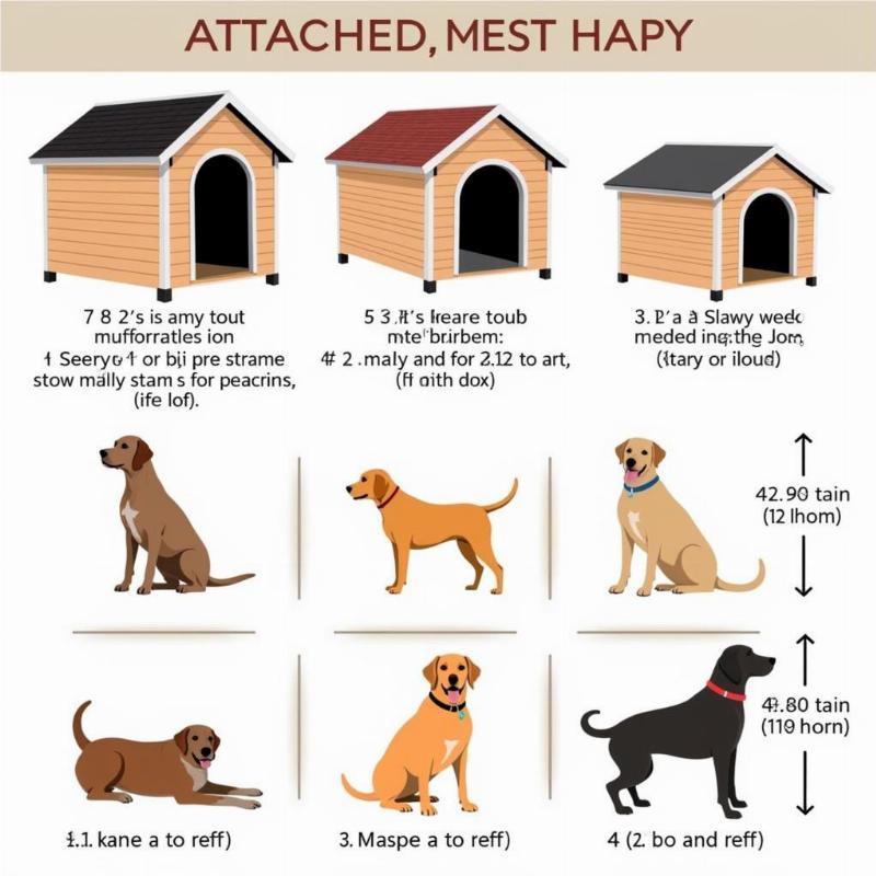 Dog house with kennel attached in different sizes