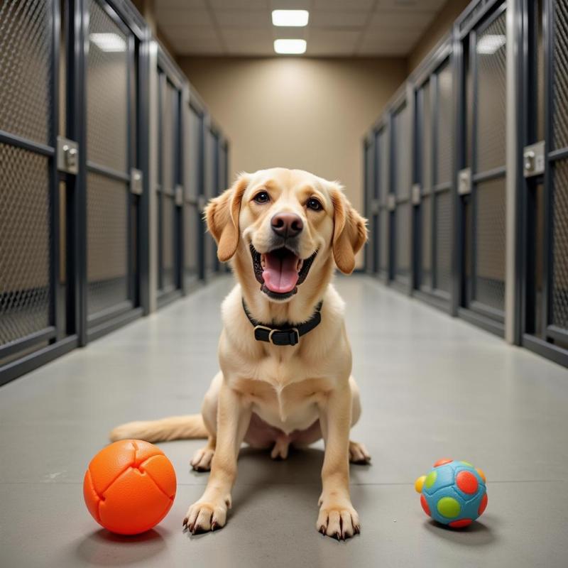 Dog Playing in a Kennel in Goodyear