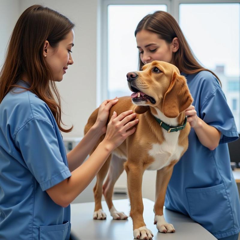 Dog Receiving Physical Therapy