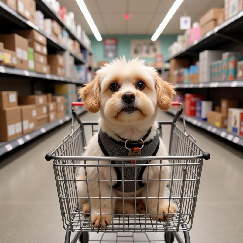 Dog Shopping at Home Goods